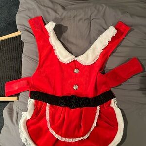 Mrs. Claus dress for dogs.